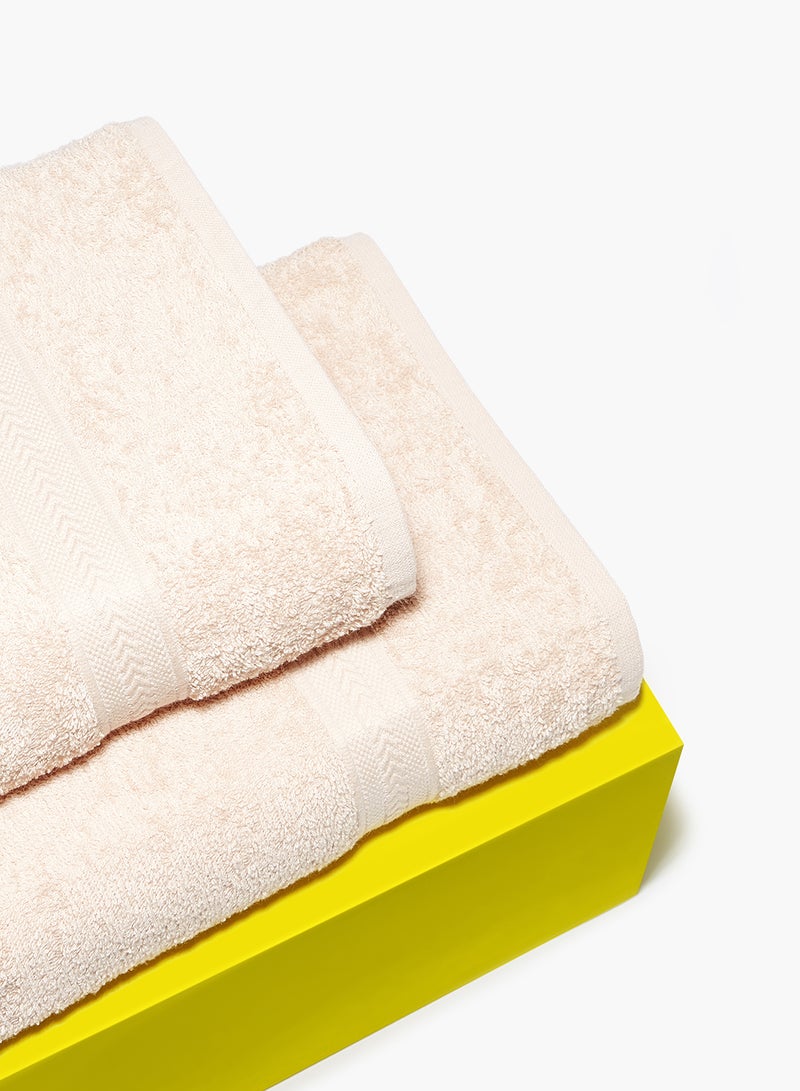 4-Piece Bath Towel Set, 100% Cotton Terry, Quick Dry, Fade Resistant, for Everyday Use, 400 GSM Natural Natural 67 x 137cm
