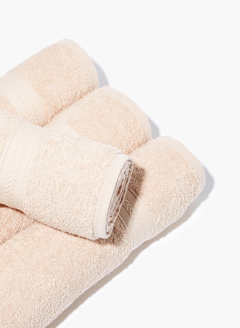 4-Piece Bath Towel Set, 100% Cotton Terry, Quick Dry, Fade Resistant, for Everyday Use, 400 GSM Natural Natural 67 x 137cm