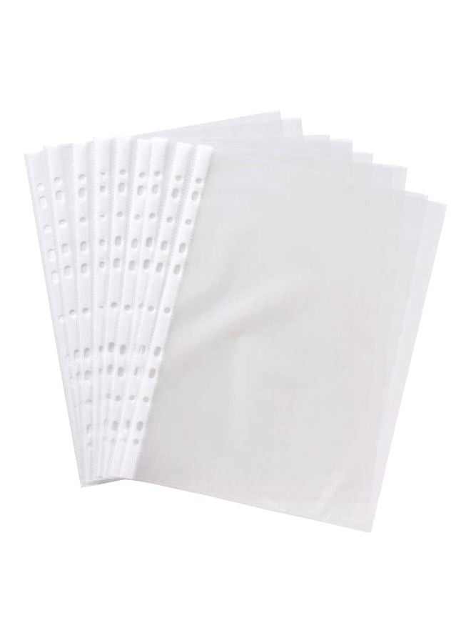 LEENO 100-Piece A4 Pocket File Set Clear  - Image 1