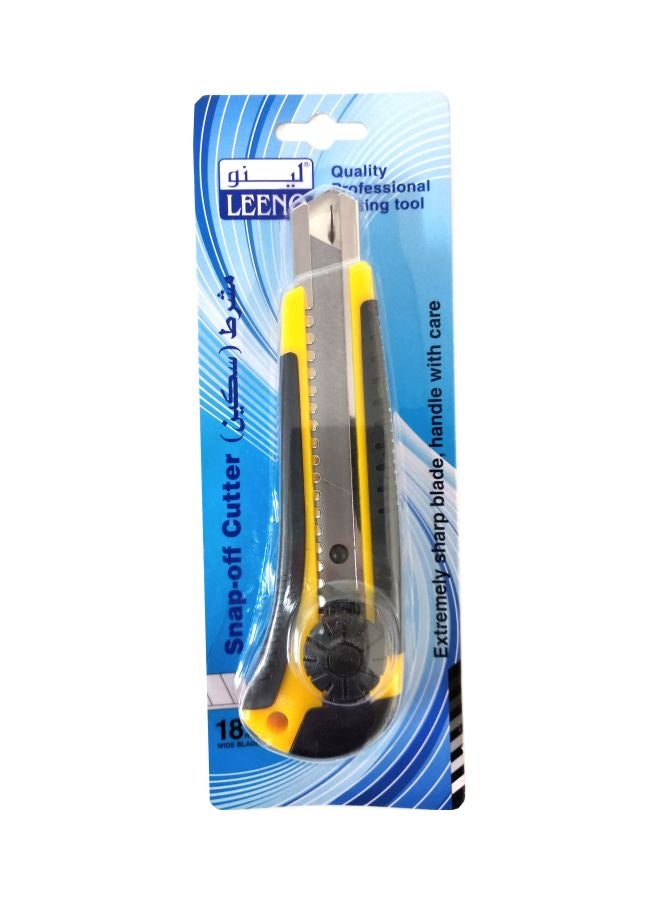 Snap-Off Retractable Utility Knife Yellow/Black/Silver