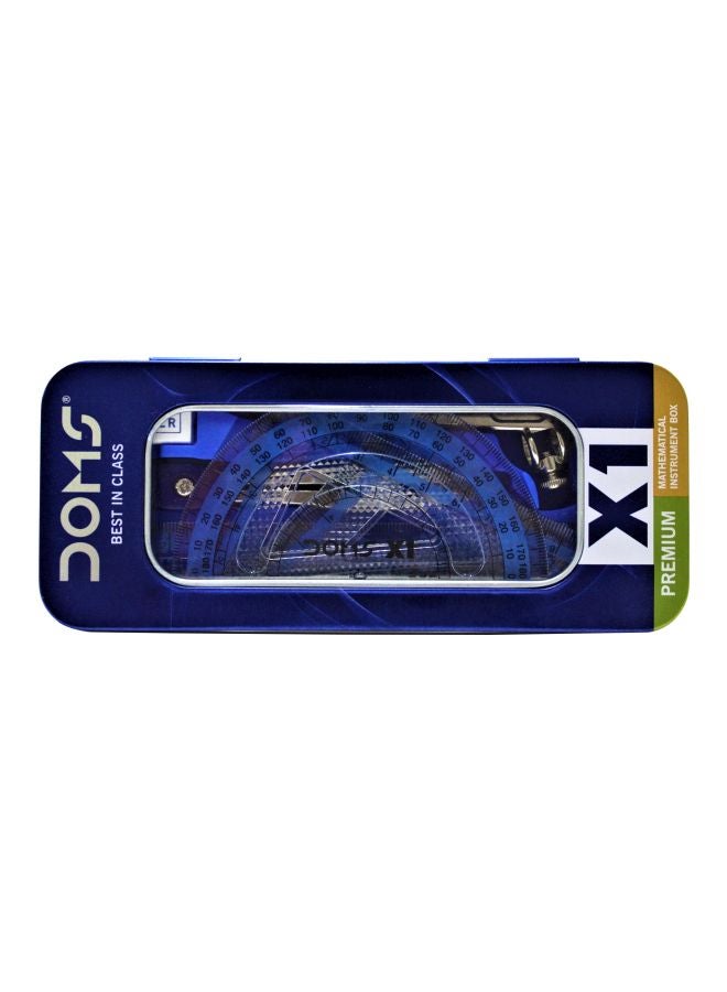 DOMS - Mathematical Geometric Box Blue/Clear/Silver - Image 1