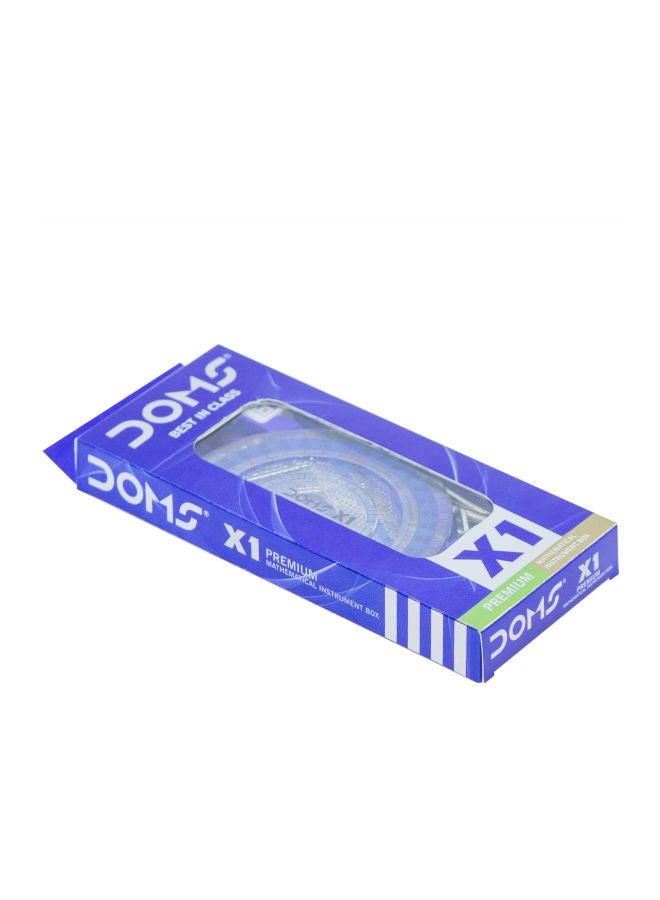 DOMS - Mathematical Geometric Box Blue/Clear/Silver - Image 1