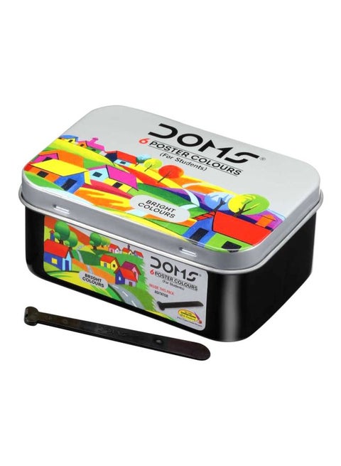 6 Piece Poster Colour With Paint Agitator Multicolour