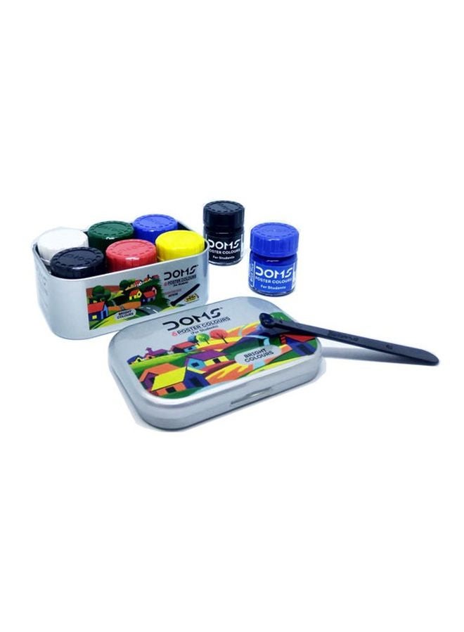 6 Piece Poster Colour With Paint Agitator Multicolour