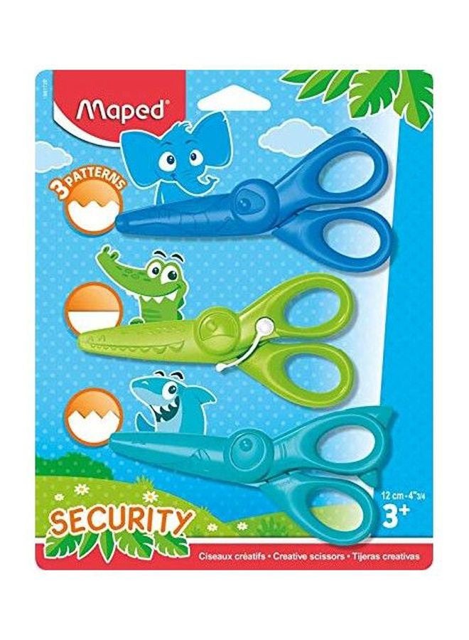 مابد طقم مقصات كريتيف آمنة مكون من 3 قطع مقاس 12 سم أزرق / أخضر - Image 4