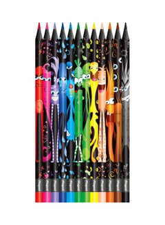 Maped 12-Piece Color Peps Monster Pencil Set Red/Violet/Blue  - Image 1