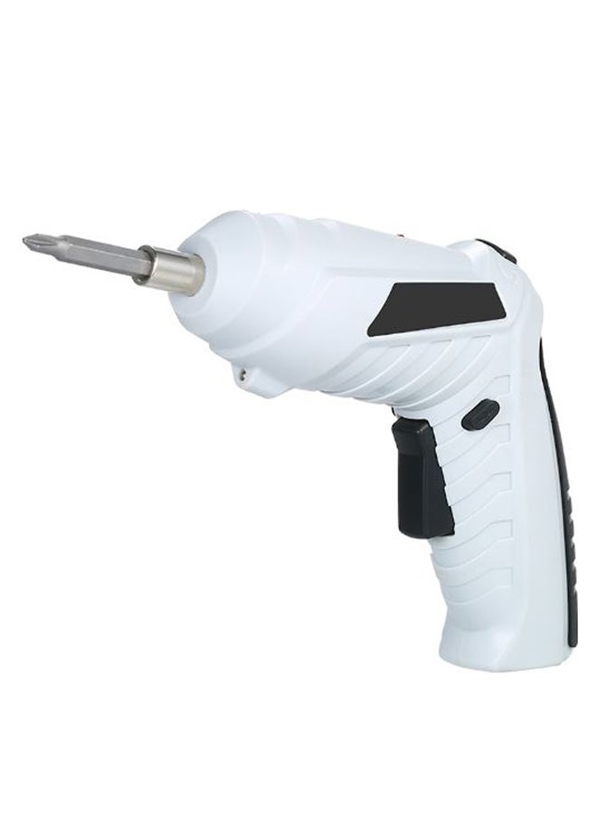 Generic 47-Piece Electric Cordless Screwdriver Kit With Storage Box White/Black/Silver  - Image 2
