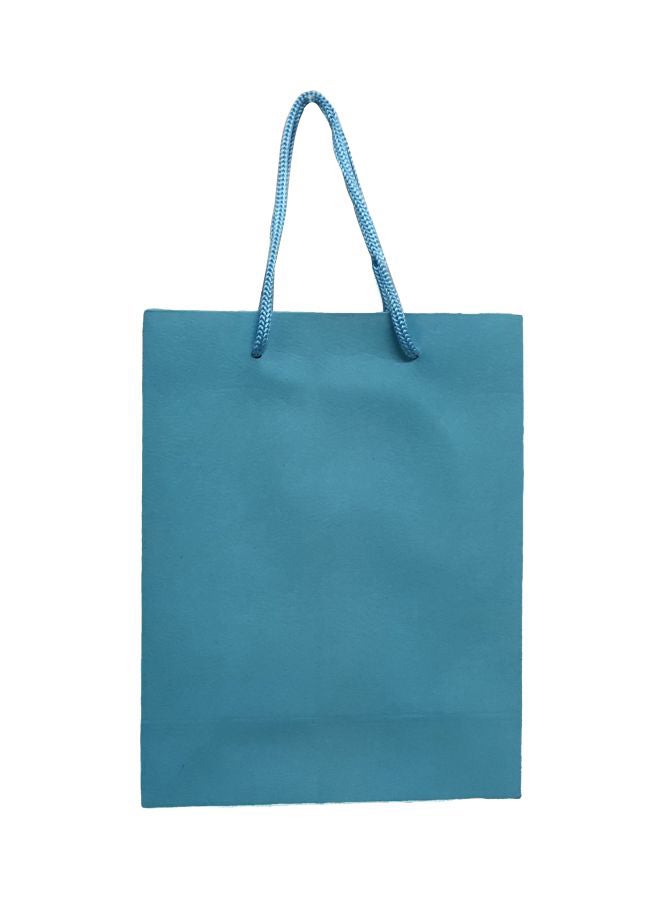 12-Piece Paper Bag With Handles Baby Blue
