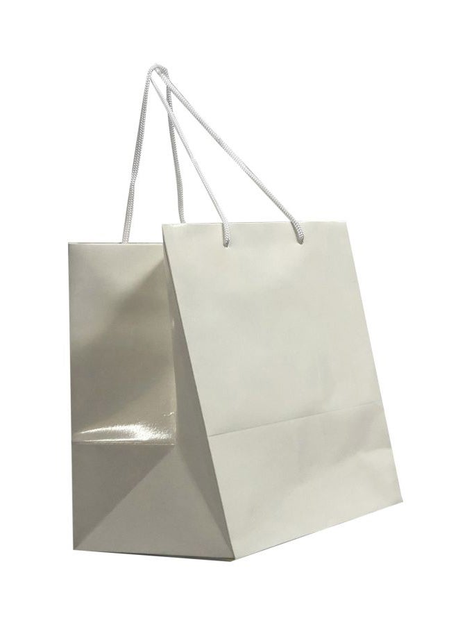 طقم حقائب هدايا مصنوعة من الورق مكون من 12 قطعة أبيض
