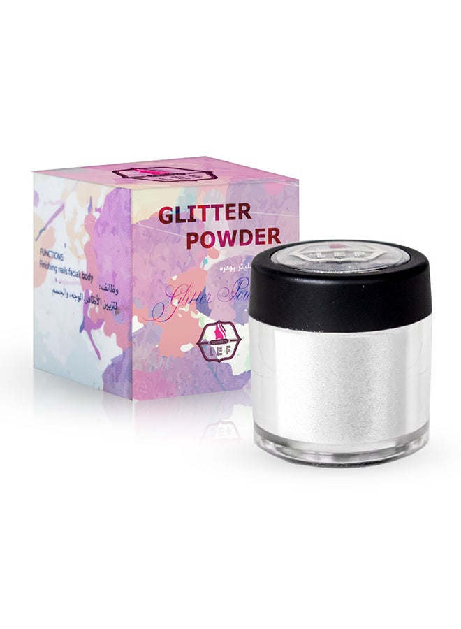 LEF Long Lasting Eye Shadow Glitter Powder Silver 02 - Image 2