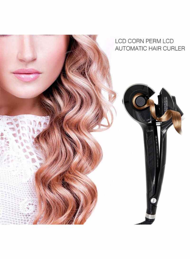 LCD Automatic Iron Hair Curling Black - Image 2