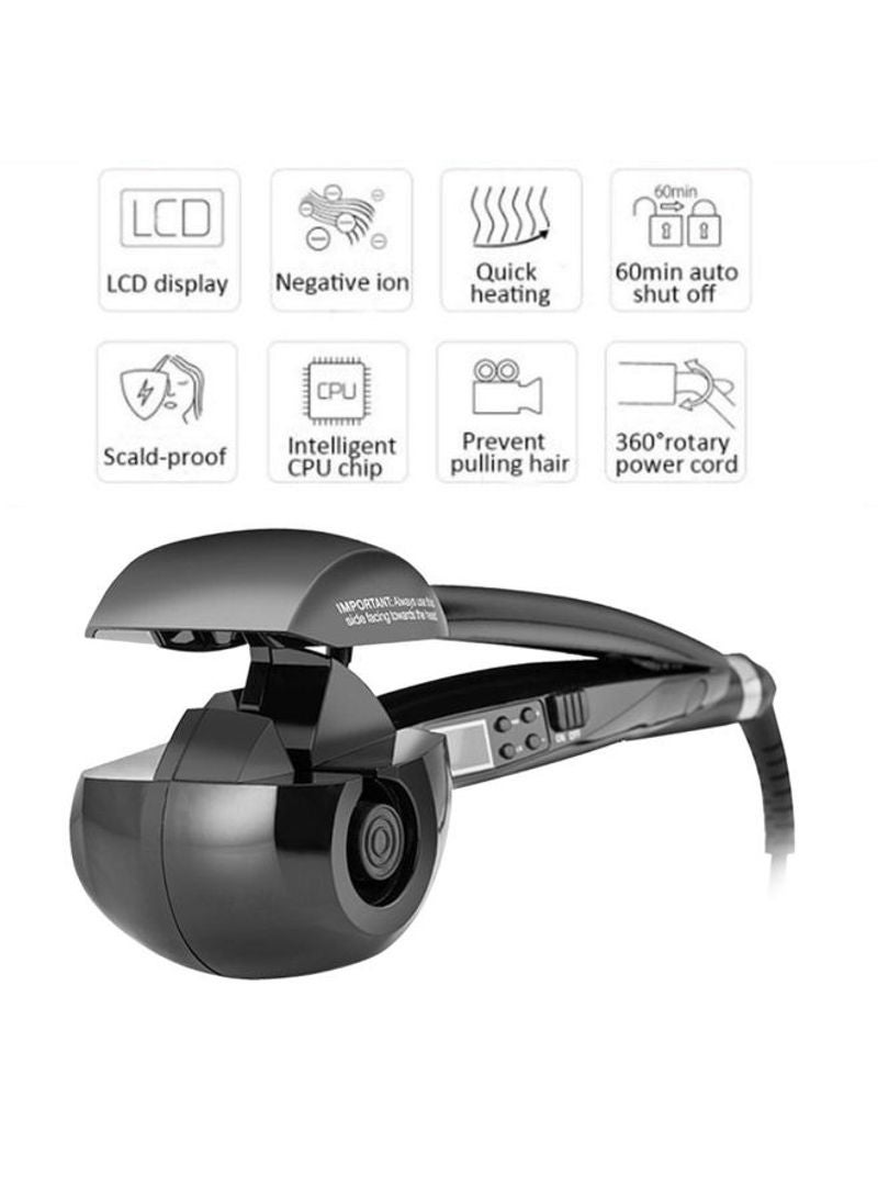 LCD Automatic Iron Hair Curling Black - Image 3