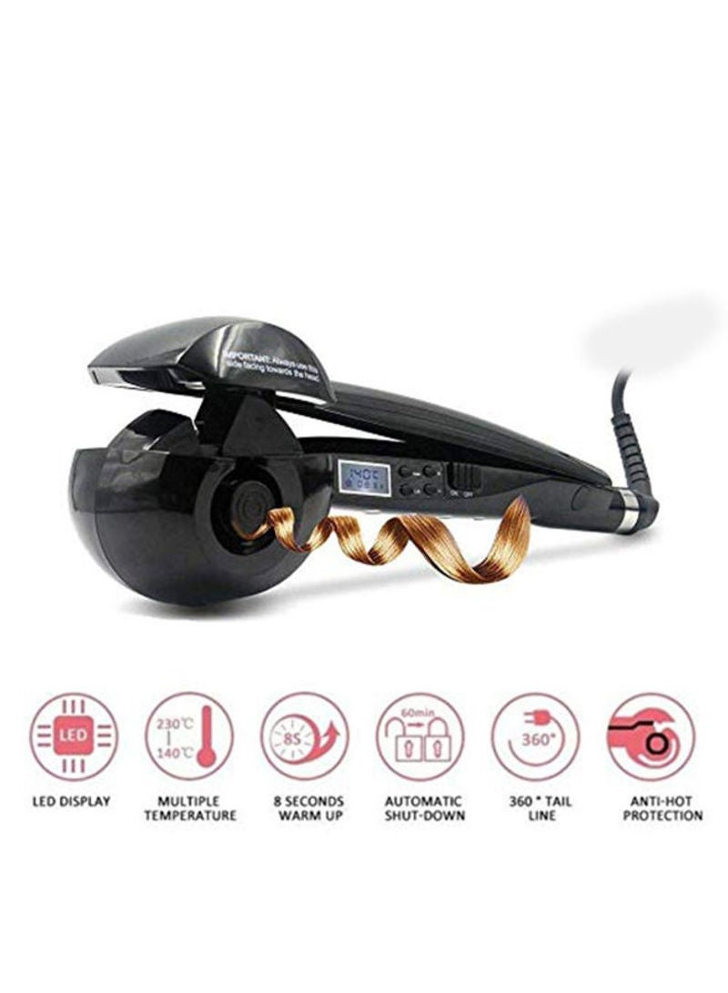 LCD Automatic Iron Hair Curling Black - Image 4