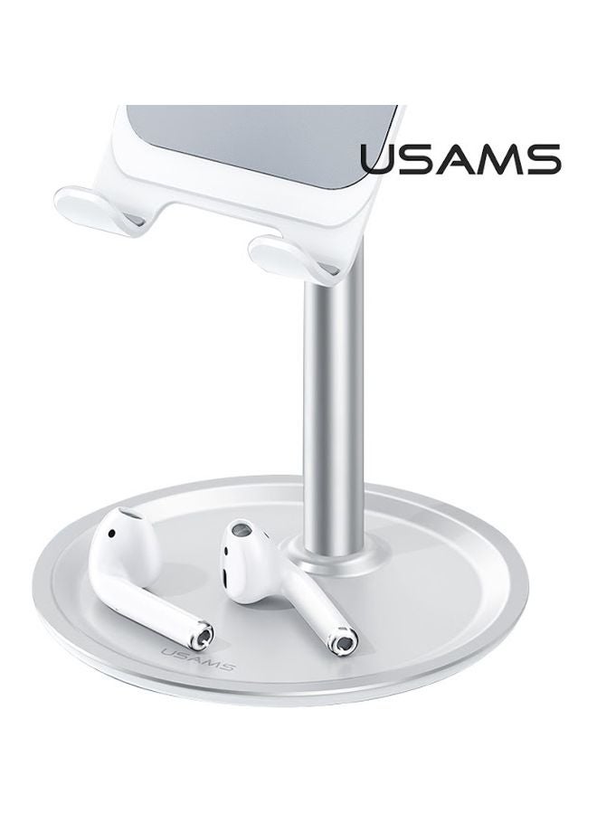 Usams Desktop Mobile Phone Holder White/Silver/Grey - Image 3