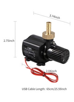 Decdeal Brushless DC Water Pump With Connector Strainer Black/Gold 3.74x2.75x2.04inch  - Image 3