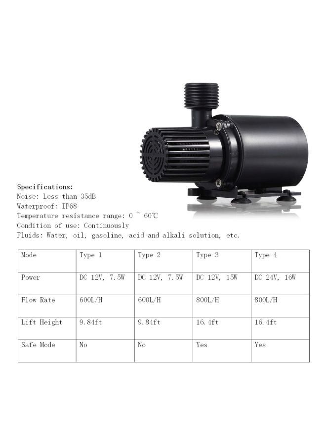 Decdeal Brushless DC Water Pump Black/Gold 3.74x2.75x2.04inch  - Image 5