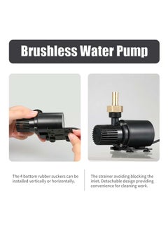 Decdeal Brushless DC Water Pump With Connector Strainer Black/Gold 3.74x2.75x2.04inch  - Image 3