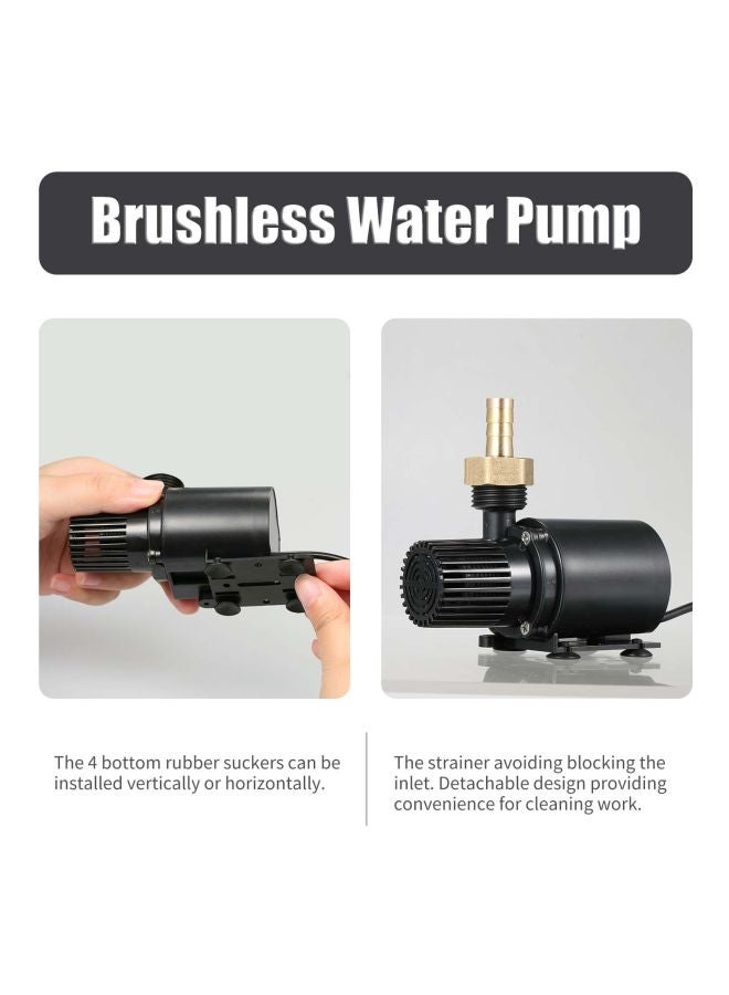 Decdeal - Brushless DC Water Pump With Connector Strainer Black/Gold 3.74x2.75x2.04inch - Image 1