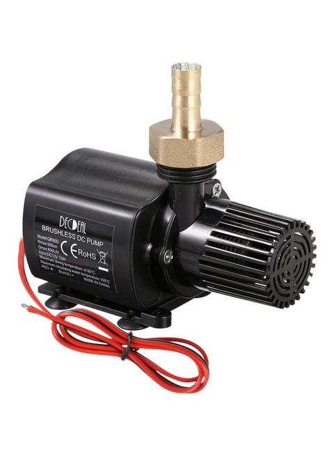 Brushless DC Water Pump Black/Gold 3.74x2.75x2.04inch