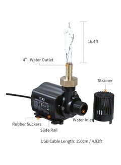 Decdeal 8-Piece Brushless DC Water Pump Kit Black/Gold/Silver 13x7.5x11centimeter  - Image 4