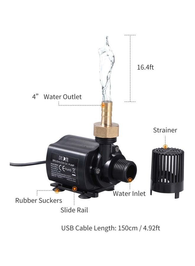 Decdeal Brushless DC Water Pump Black/White/Silver 10x5.5x7centimeter  - Image 4