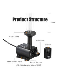 Decdeal Brushless DC Water Pump Set Black 6.5x5.5x6centimeter  - Image 4