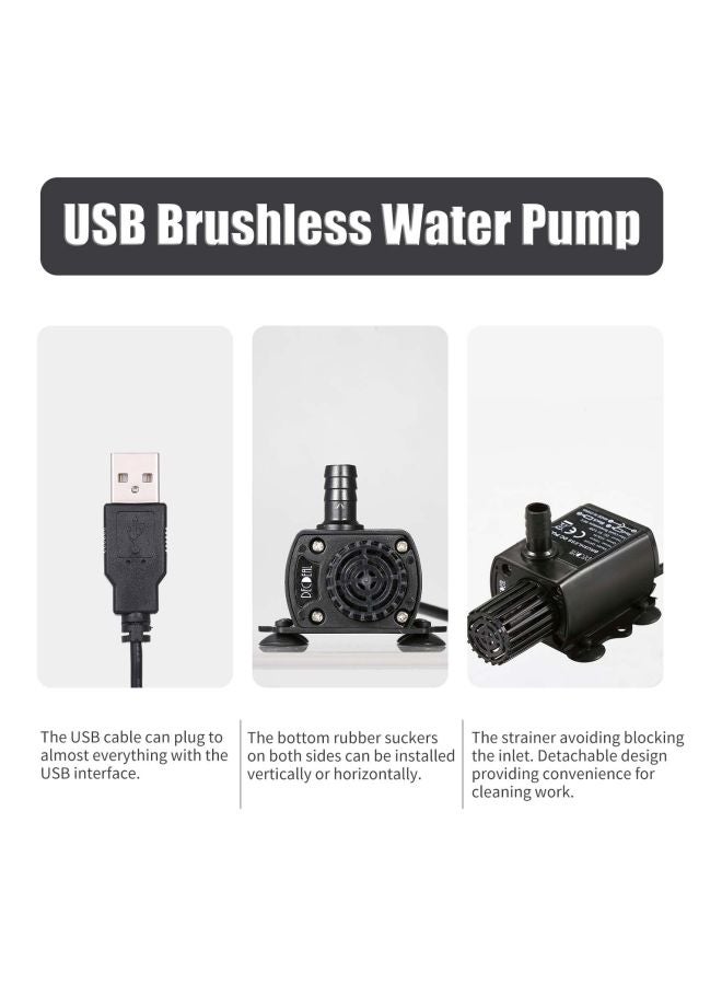 Decdeal Brushless DC Water Pump Set Black 6.5x5.5x6centimeter  - Image 5