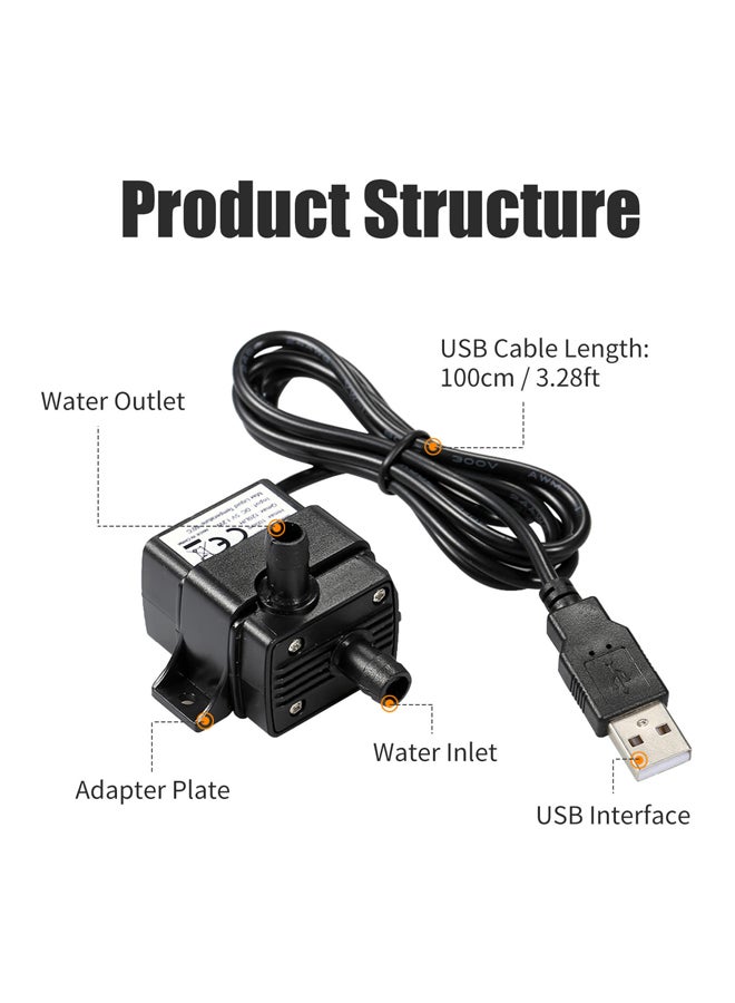 Decdeal Brushless DC Fountain Pump Black 6.5x5.5x6centimeter  - Image 2
