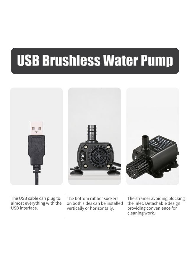 Decdeal Brushless DC Water Pump Black 2.36x1.77x1.37inch - Image 3