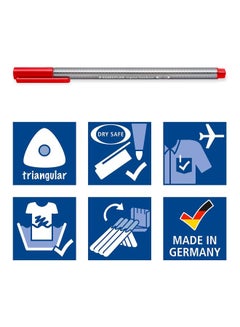 STAEDTLER 60-Piece Triplus Fineliner Pen Set Blue/Yellow/Pink  - Image 3