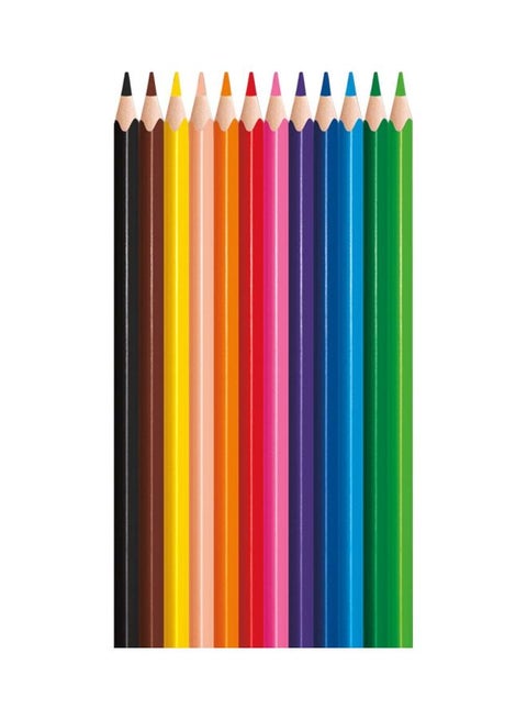 12-Piece Color Peps Pencil Set Red/Violet/Blue