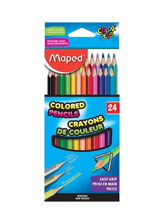 Maped 24-Piece Color Peps Pencil Set Red/Violet/Blue - Image 3