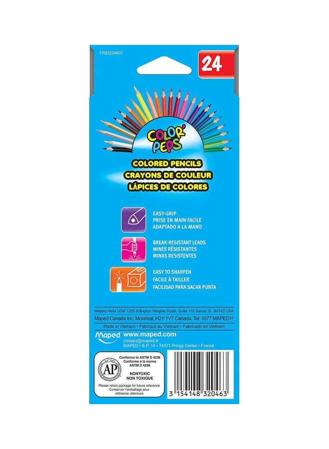 Maped 24-Piece Color Peps Pencil Set Red/Violet/Blue - Image 4