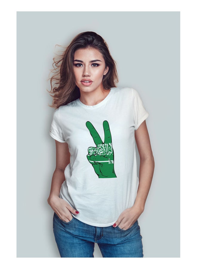 Generic - Saudi Arabia Design T-Shirt White - Image 1