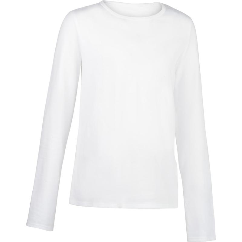 Boys Long Sleeve Training T-Shirt White - Image 1