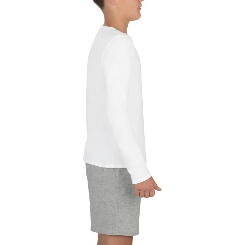 Boys Long Sleeve Training T-Shirt White - Image 4