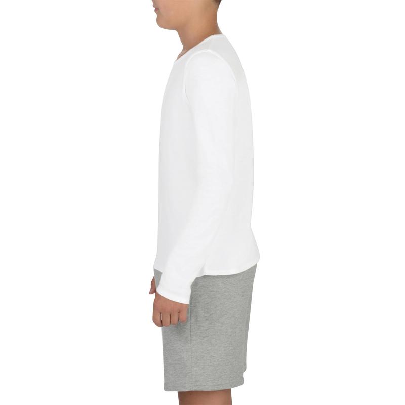 Boys Long Sleeve Training T-Shirt White - Image 5