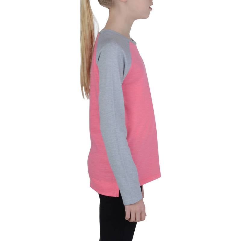 Girls Long Sleeve Training T-Shirt Pink  - Image 3