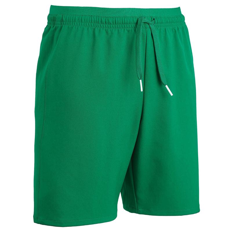 Solid Pattern Mid Rise Football Shorts Green  - Image 1