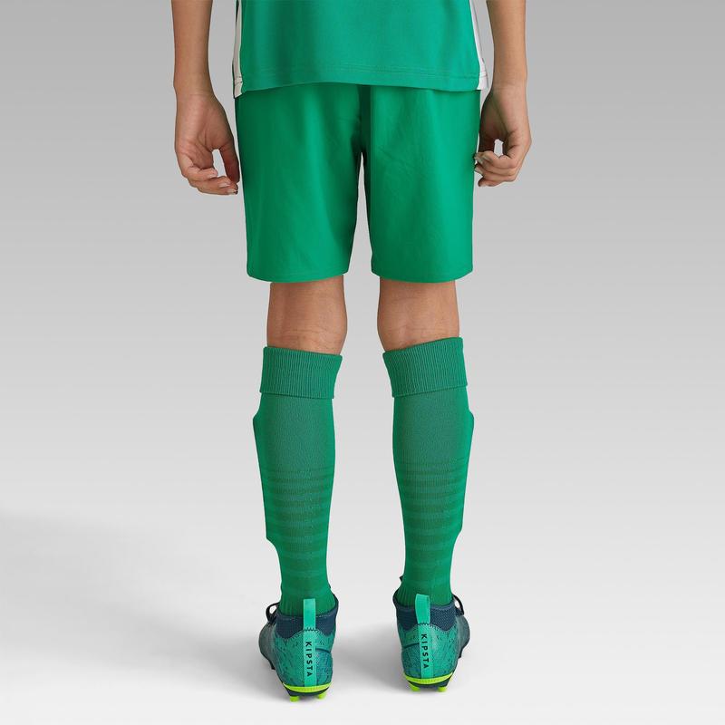 Solid Pattern Mid Rise Football Shorts Green  - Image 4