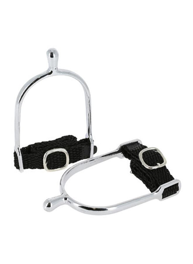 FOUGANZA Pair Of Horse Riding Spurs With Straps Set  - Image 1