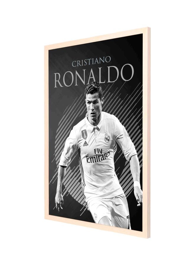 LOWHA Ronaldo Wall Art Painting With Frame Black/White 53x73cm  - Image 1