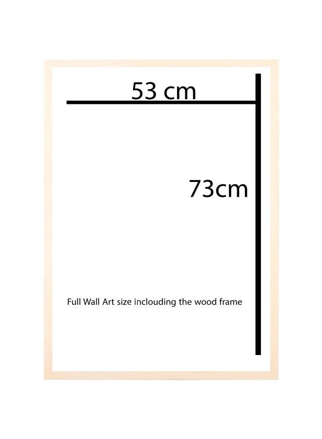 LOWHA Dawn Fog Wooden Framed Wall Painting Peach/Black/Beige 53x73cm  - Image 2