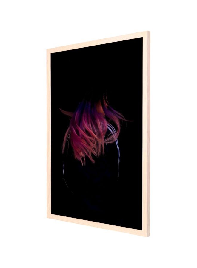 LOWHA Wearing Black Jacket Wall Art Framed Painting Black/Red 53x73cm - Image 1