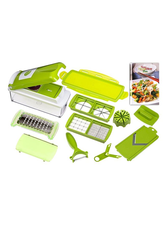 11-Piece Fruit And Vegetable Chopper And Slicer Set White/Green - v1591088533/N14347409A_1