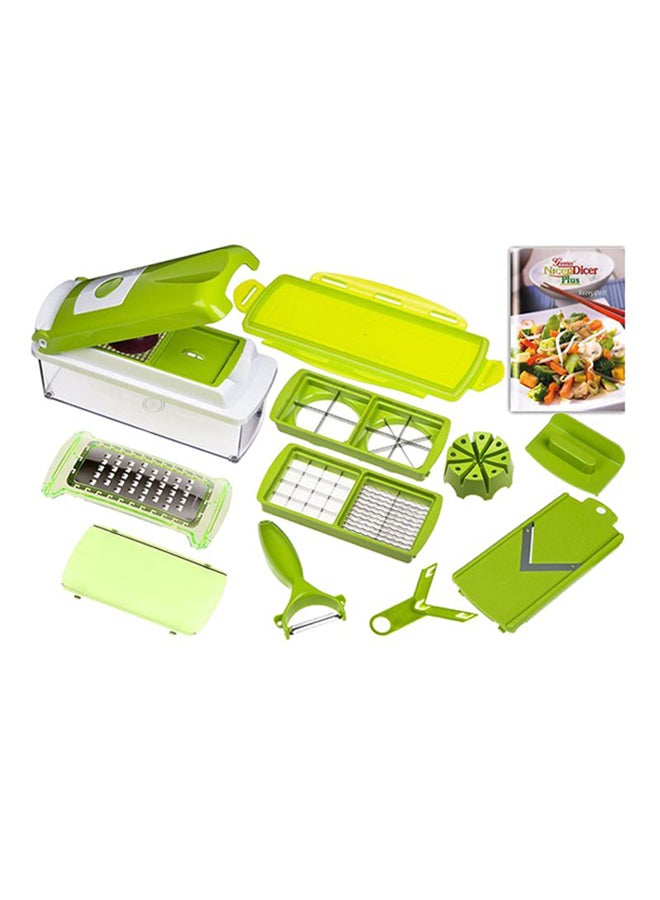 Nicer Dicer 11-Piece Fruit And Vegetable Chopper And Slicer Set White/Green  - Image 1