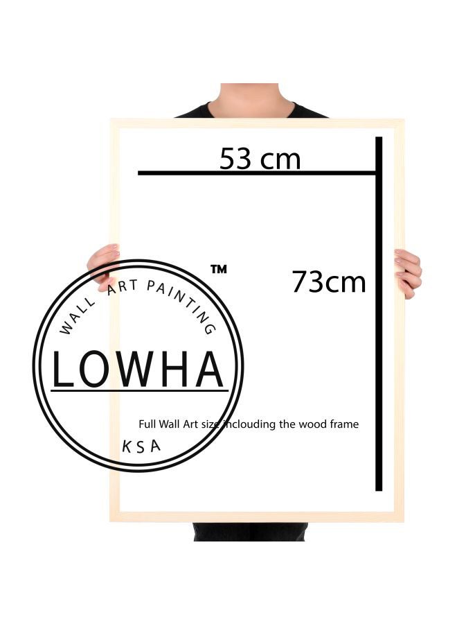 LOWHA - Open For Me My Chest Wall Painting With Frame White/Grey 53x73cm - Image 1