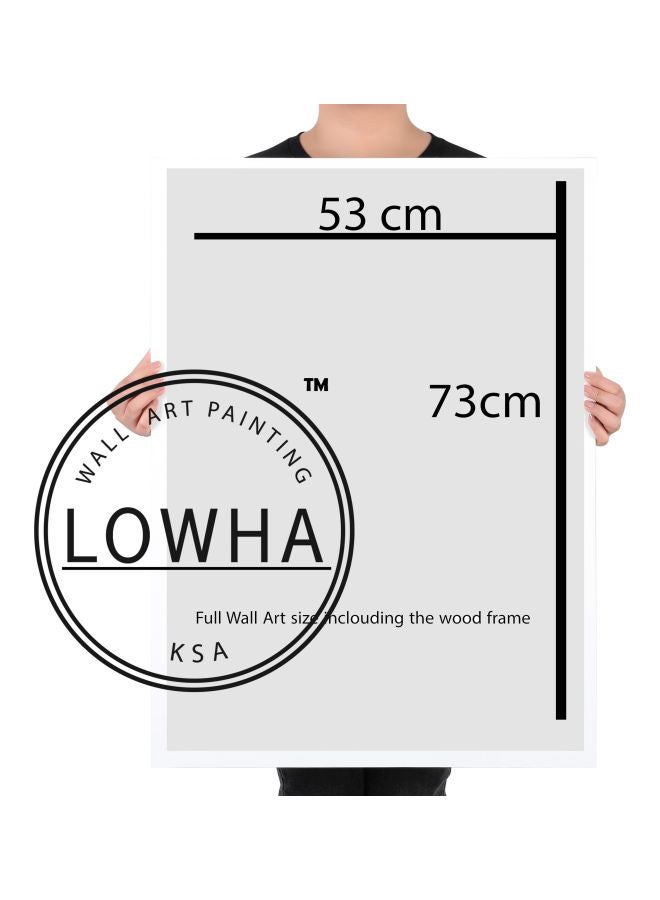 LOWHA If We Stress We Drink Coffee Wall Painting With Frame Yellow/Black/Pink 53x73cm - Image 2