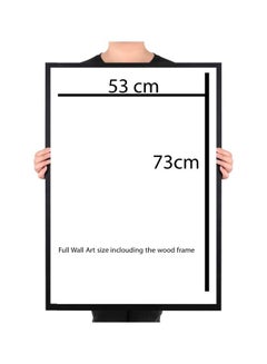 LOWHA Decorative People On Road Wall Painting With Frame Green/Grey/Yellow 53x73cm  - Image 2