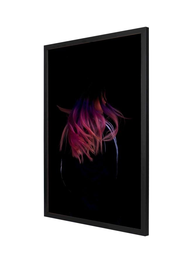 LOWHA Decorative Wearing Jacket Wall Art Painting With Frame Black/Red/Blue 53x73cm - Image 1